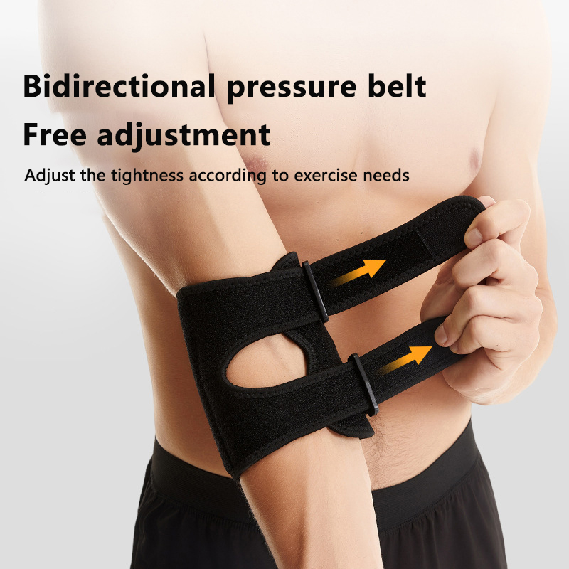 Tennis Elbow Brace - อุปกรณ์พยุงข้อศอกแบบปรับได้ 1 ชิ้น สำหรับผู้หญิงและผู้ชาย ป้องกันเอ็นอักเสบ บรรเทาอาการปวดข้อศอก