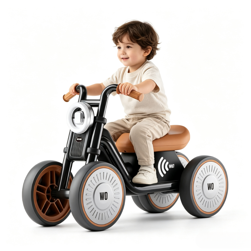Balance Bike Kids - จักรยานทรงตัวสำหรับเด็กวินเทจ ไม่มีบันได จักรยานฝึกเดินสำหรับเด็กเล็ก ล้อเงียบ ของเล่นขี่เล่นสำหรับเด็กอายุ 1-3
