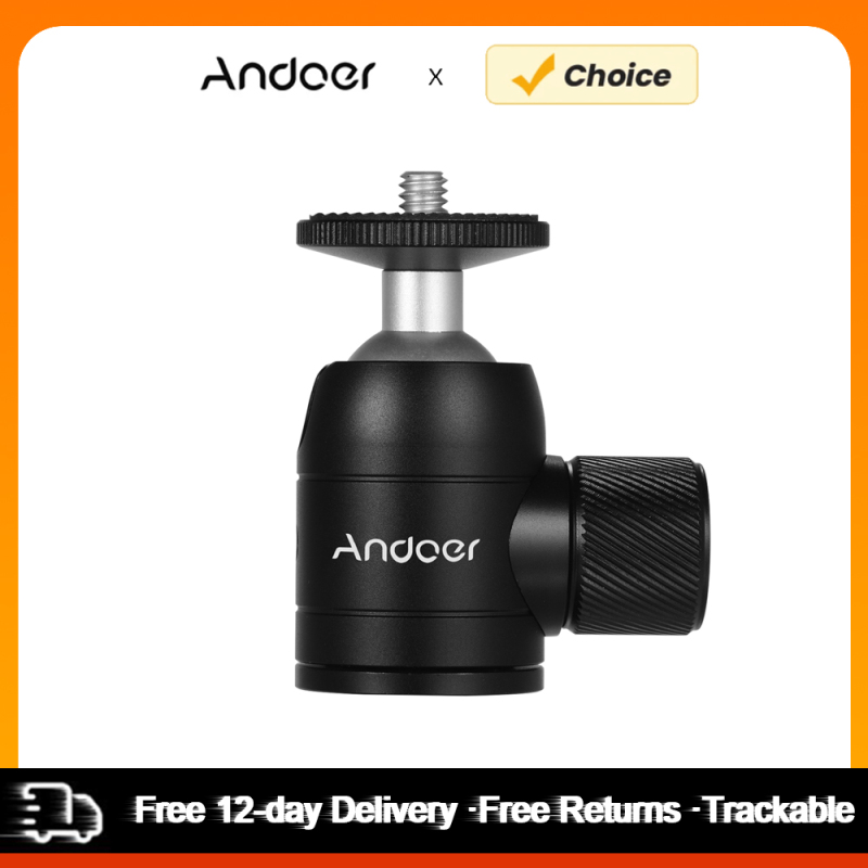 Lacrosse Stick Head - Andoer ขาตั้งกล้องแบบสามขาหมุนได้360องศาสำหรับกล้อง DSLR ขาตั้งกล้องไม้เซลฟี่ขาเดียวขาตั้งกล้องเล็กๆหัวบอลอะลูมินัมอัลลอย