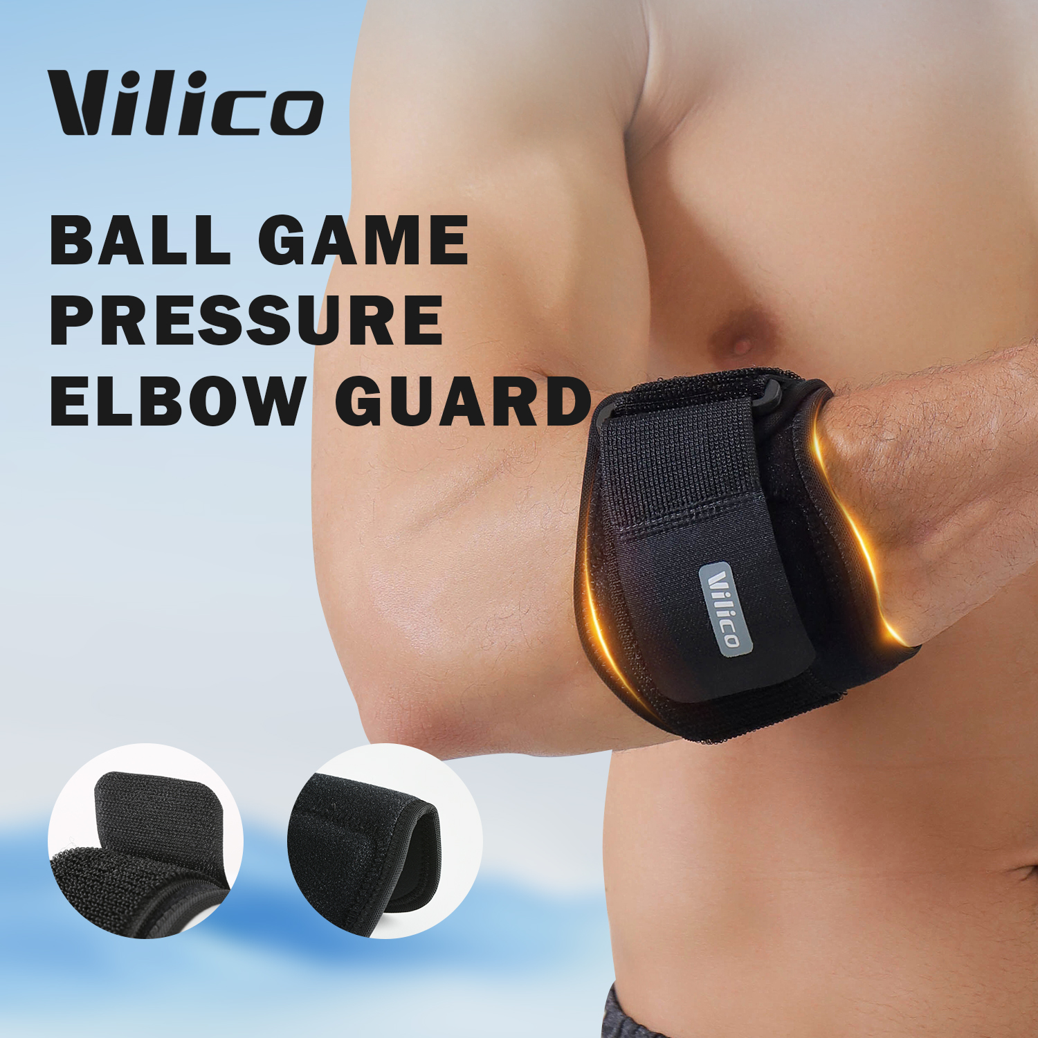 Tennis Elbow Brace - 1PCS Adjustbale เทนนิสข้อศอกสนับสนุน GUARD Pads นักกอล์ฟสายคล้องข้อศอกอาการปวดด้านข้าง