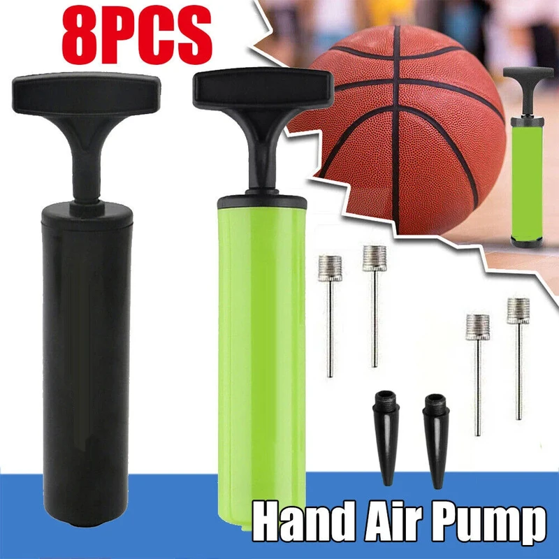 Basketball Pump Needle - 8 ชิ้นแบบพกพา Ball Pump ชุดกางเกงยืดหยุ่นวอลเลย์บอลฟุตบอลบาสเกตบอลเข็มมือ Air