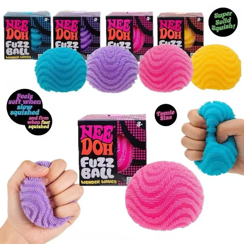 Spike Ball Game - ลูกบอลบีบ Needoh Squishy Wave Ball ลายหน้ายิ้ม