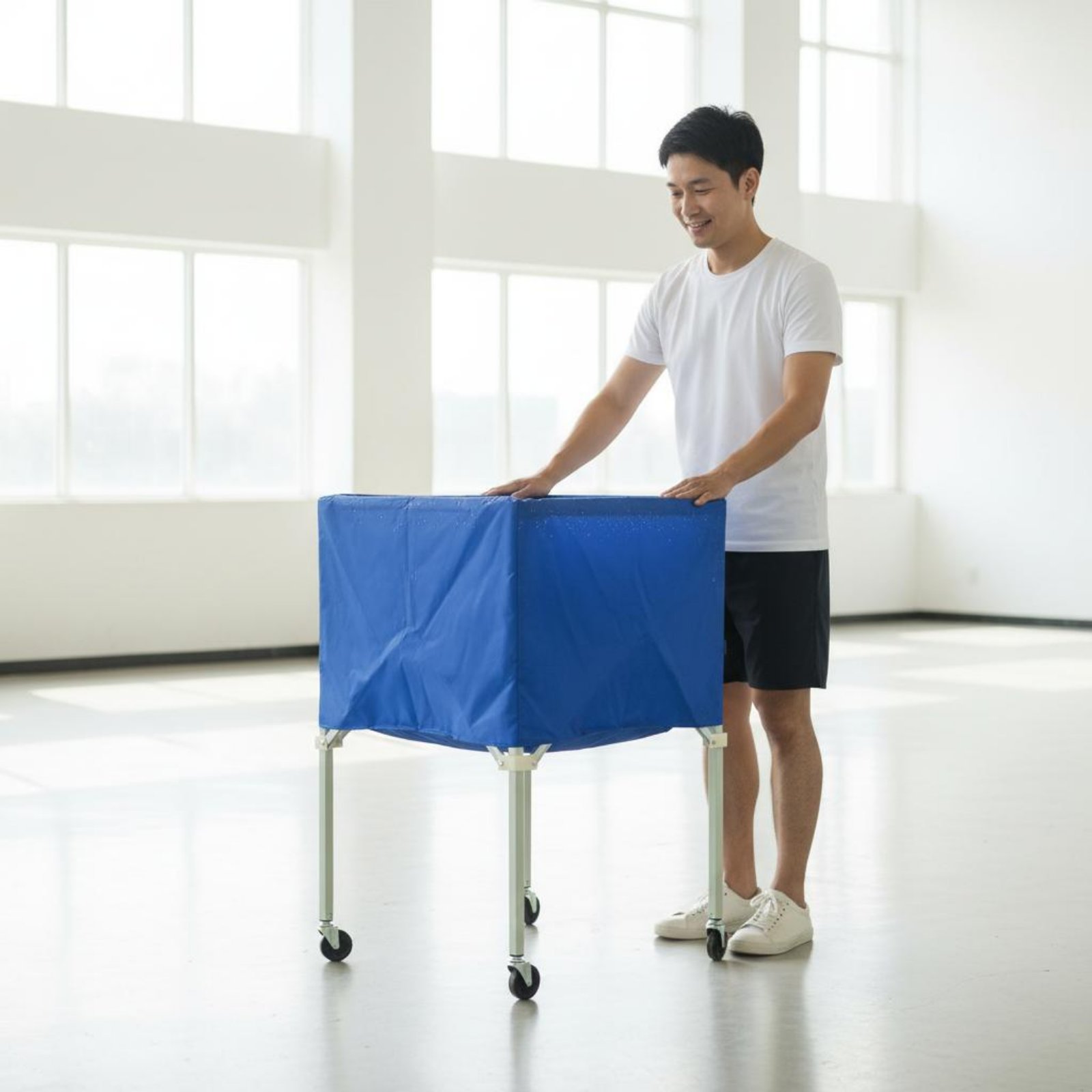 Sports Equipment Rack - ผ้าคลุมรถแบบลูกบอล ผ้าคลุมรถสำหรับกีฬา แร็คใส่ลูกบอลแบบมีล้อ อุปกรณ์จัดเก็บของ ทนทาน ใช้งานได้ยาวนานสำหรับกลางแจ้ง