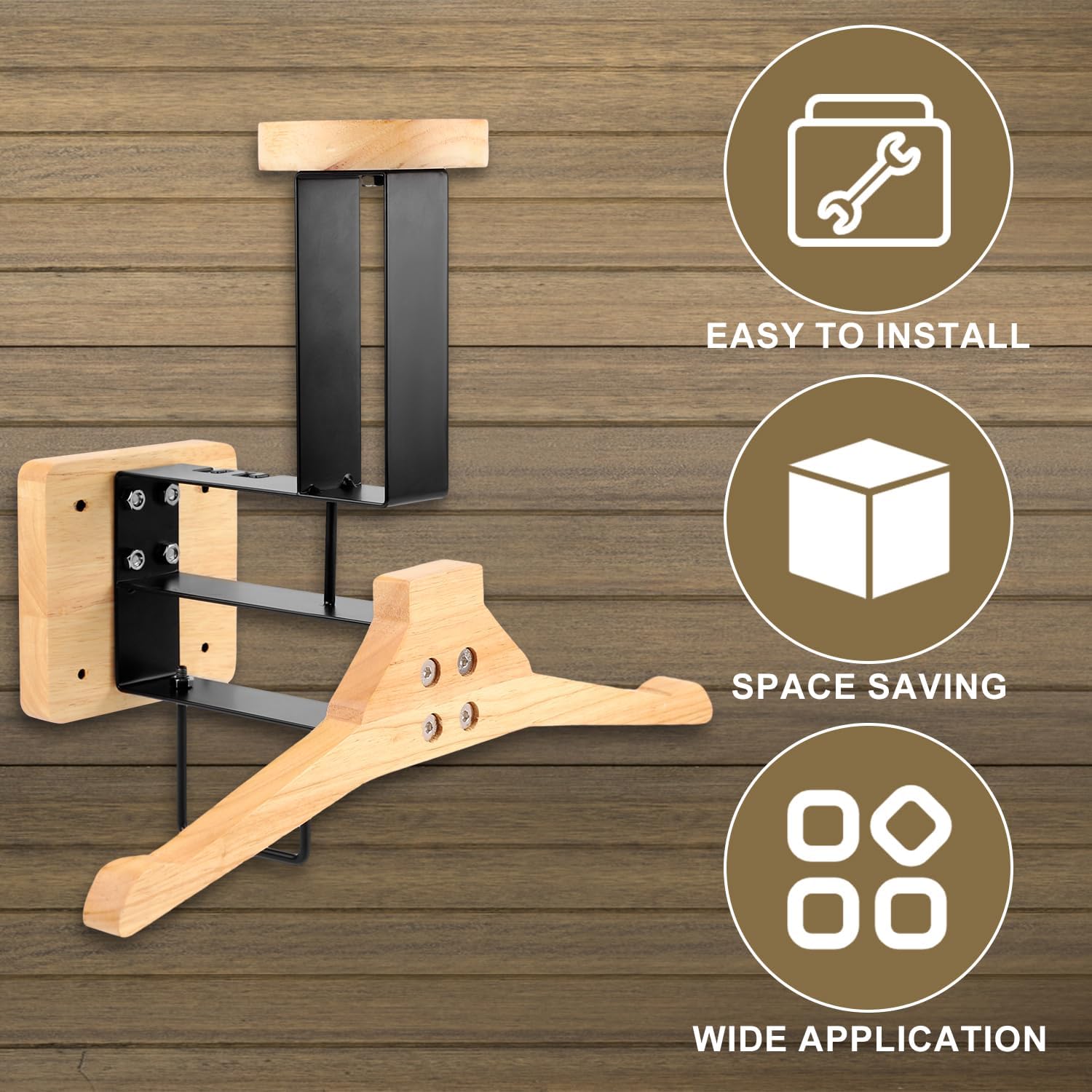 Sports Equipment Rack - ​ ที่แขวนหมวกกันน็อคมอเตอร์ไซค์แบบติดผนัง ไม้แขวน ตะขอแขวน ชั้นวางโชว์หมวก อุปกรณ์จัดเก็บสำหรับอุปกรณ์กีฬามอเตอร์ไซค์