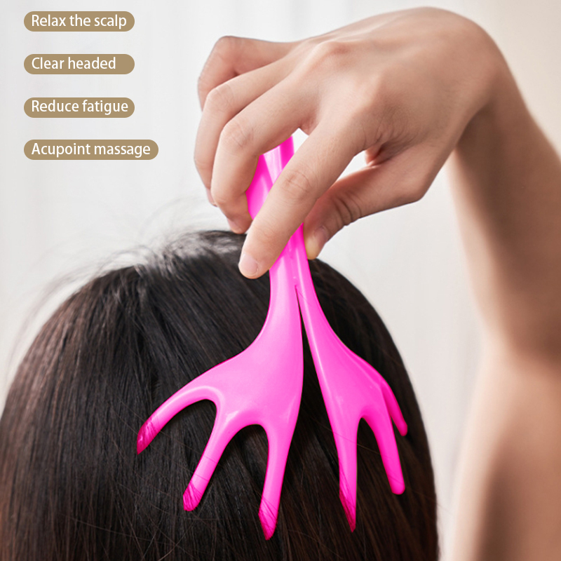 Lacrosse Stick Head - 1PCS คู่มือ Six Claw เครื่องนวดหนังศีรษะหัวนวดอาการคัน Stick