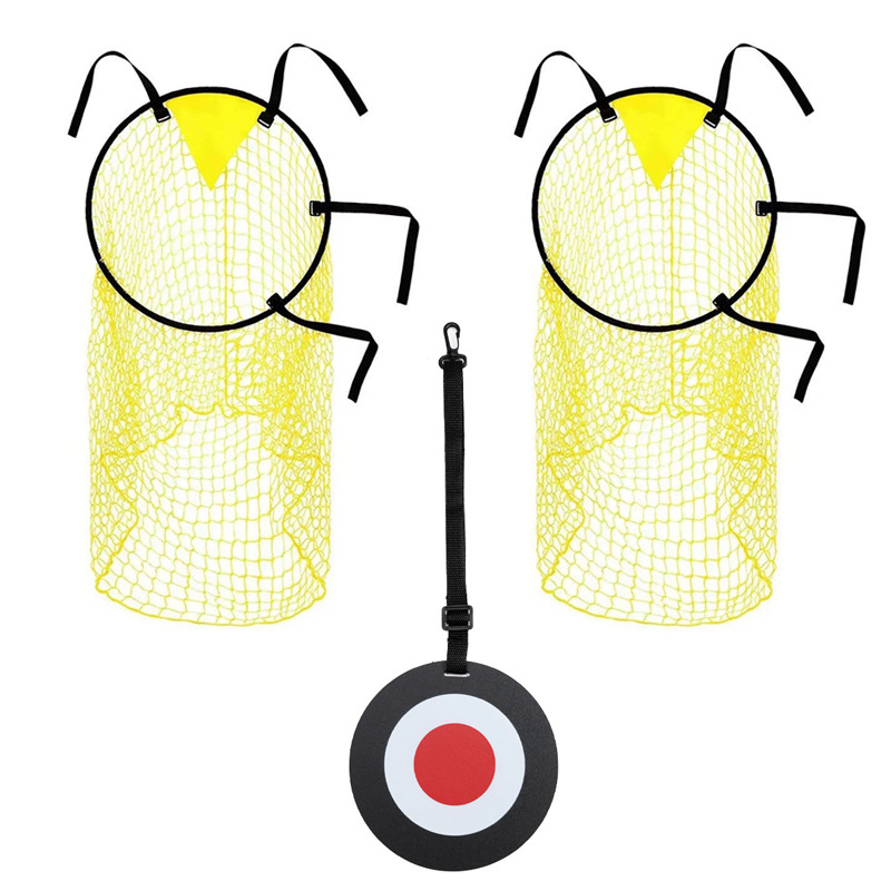 Spike Ball Game - 1/2 ชิ้น อุปกรณ์ตาข่ายฝึกซ้อมยิงประตูฟุตบอลสำหรับเยาวชน ฝึกซ้อมฟรีคิก ยิงประตู ฝึกซ้อมยิงประตูแบบท็อปช็อต