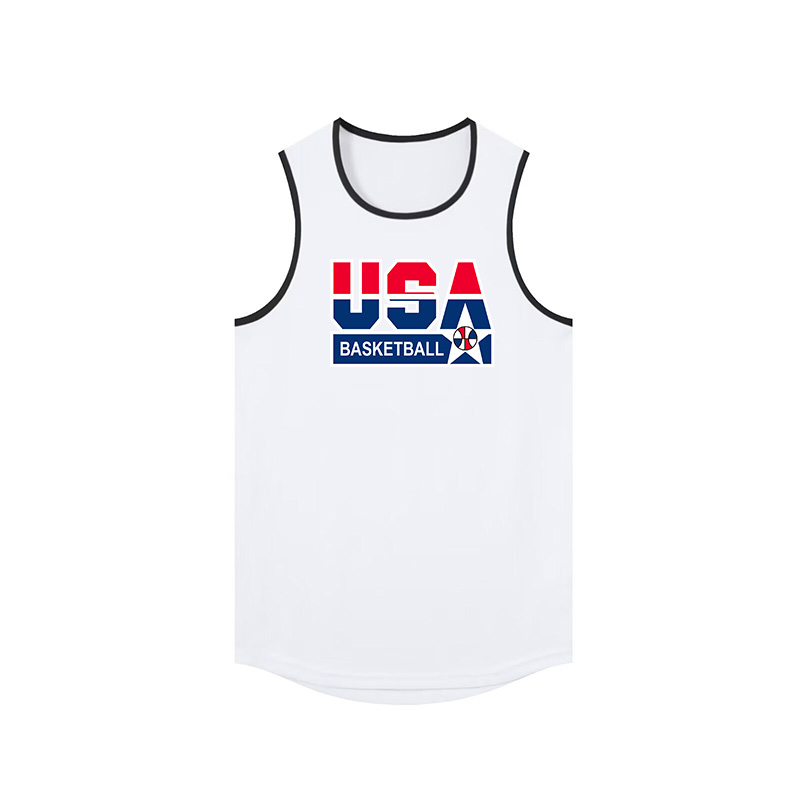 Sports Equipment Usa - American USA บาสเกตบอลกีฬาเสื้อกั๊กผู้ชายฤดูร้อนแขนกุด Quick-drying GYM ฟิตเนสวิ่งหลวมอุปกรณ์การฝึกอบรมเสื้อยืด