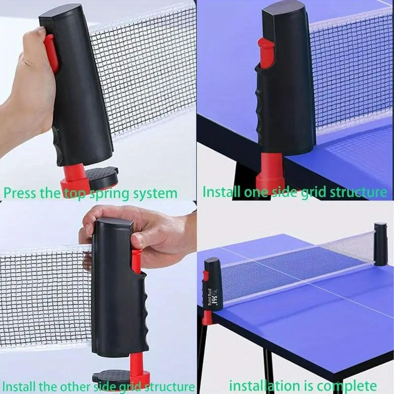 Sports Equipment Rack - อุปกรณ์เสริมสำหรับกีฬาปิงปอง ตาข่ายปิงปองแบบพับเก็บได้ ใช้ได้ทุกที่ รุ่นฮิตปี 2025 พร้อมเสาสำรอง