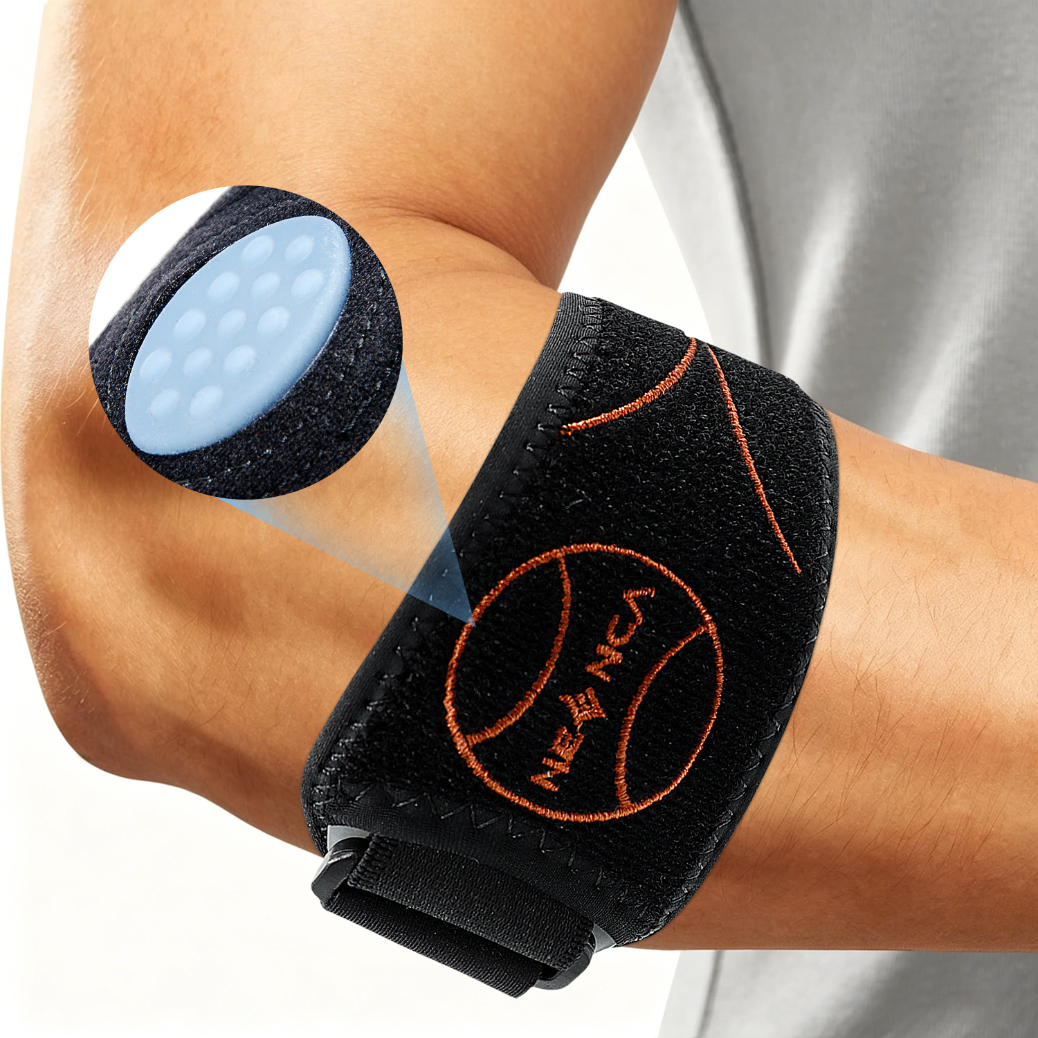 Tennis Elbow Brace - NEENCA อุปกรณ์พยุงข้อศอกเทนนิสแบบปรับได้ สายรัดข้อศอกสำหรับนักกอล์ฟและเทนนิส สำหรับผู้ชายและผู้หญิง บรรเทาอาการปวดเอ็นอักเสบ รองรับการเล่นกีฬา