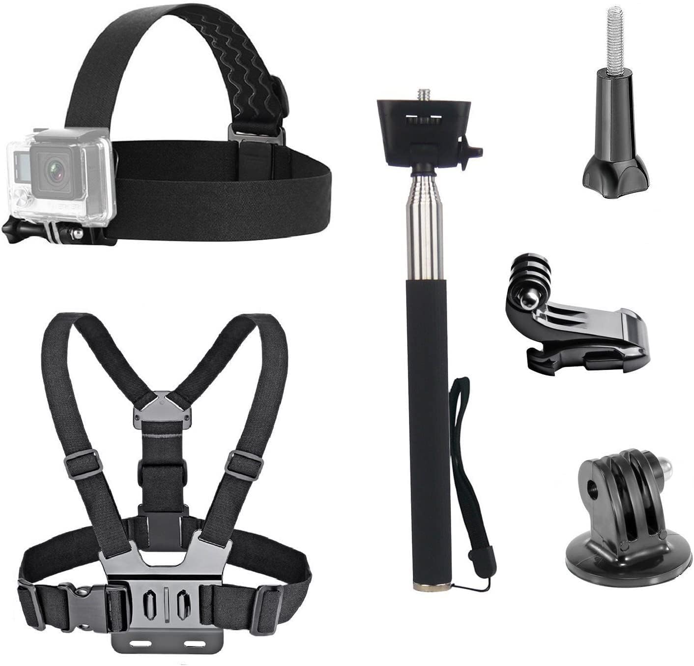 Lacrosse Stick Head - ชุดอุปกรณ์เสริม สายรัดศีรษะ/สายรัดอก/ไม้เซลฟี่ สำหรับกล้อง Gopro Hero 13