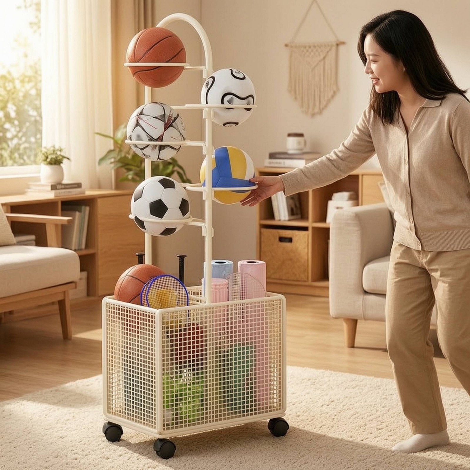 ชั้นวางอุปกรณ์กีฬาแบบตั้งพื้นพ - Sports Equipment Rack บทวิจารณ์และราคา