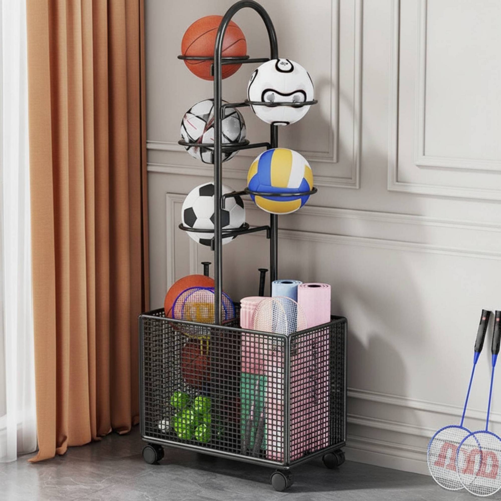 ชั้นวางอุปกรณ์กีฬาแบบตั้งพื้นพ - Sports Equipment Rack บทวิจารณ์และราคา