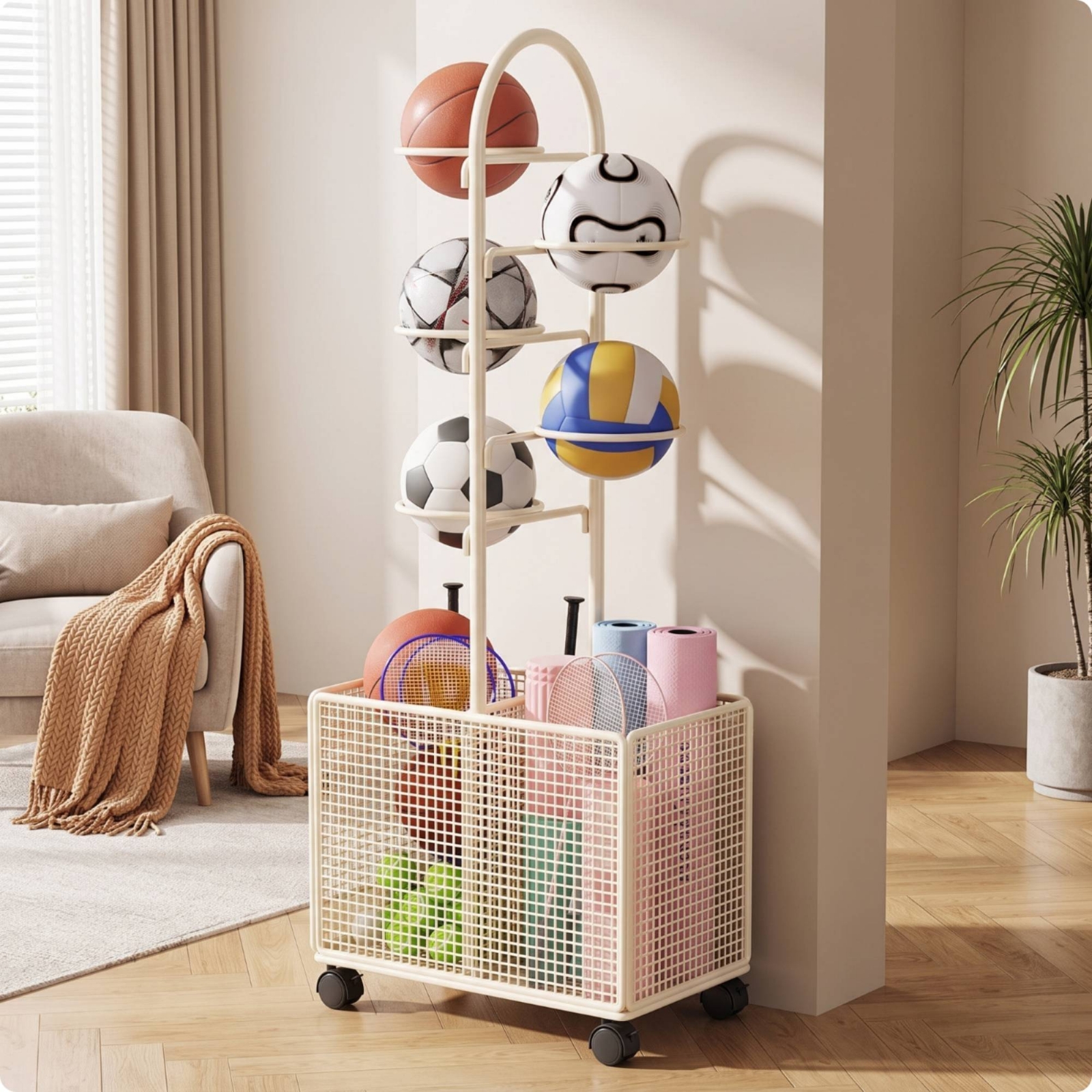 ชั้นวางอุปกรณ์กีฬาแบบตั้งพื้นพ - Sports Equipment Rack บทวิจารณ์และราคา