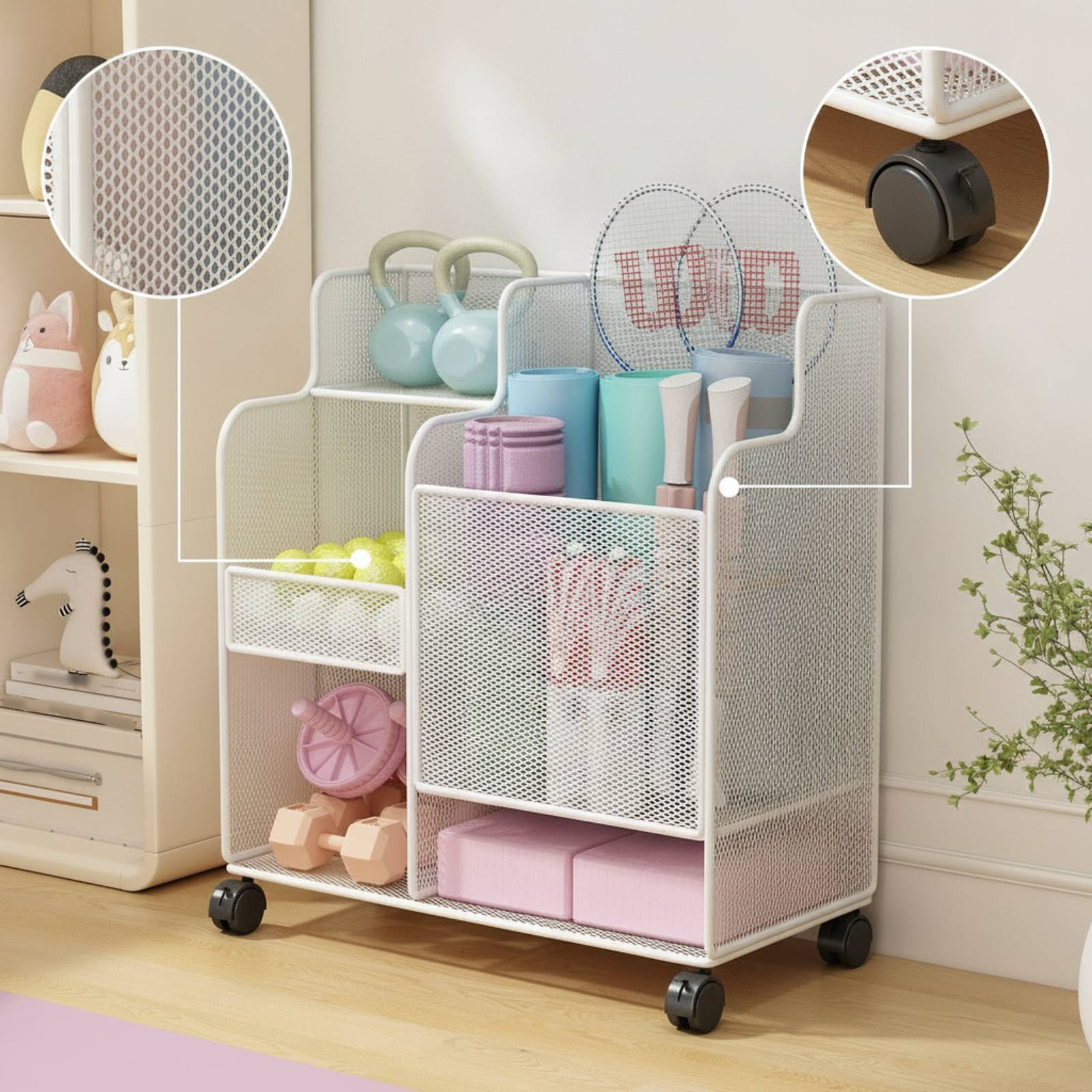 อุปกรณ์จัดเก็บอุปกรณ์กีฬาพร้อม - Sports Equipment Rack บทวิจารณ์และราคา