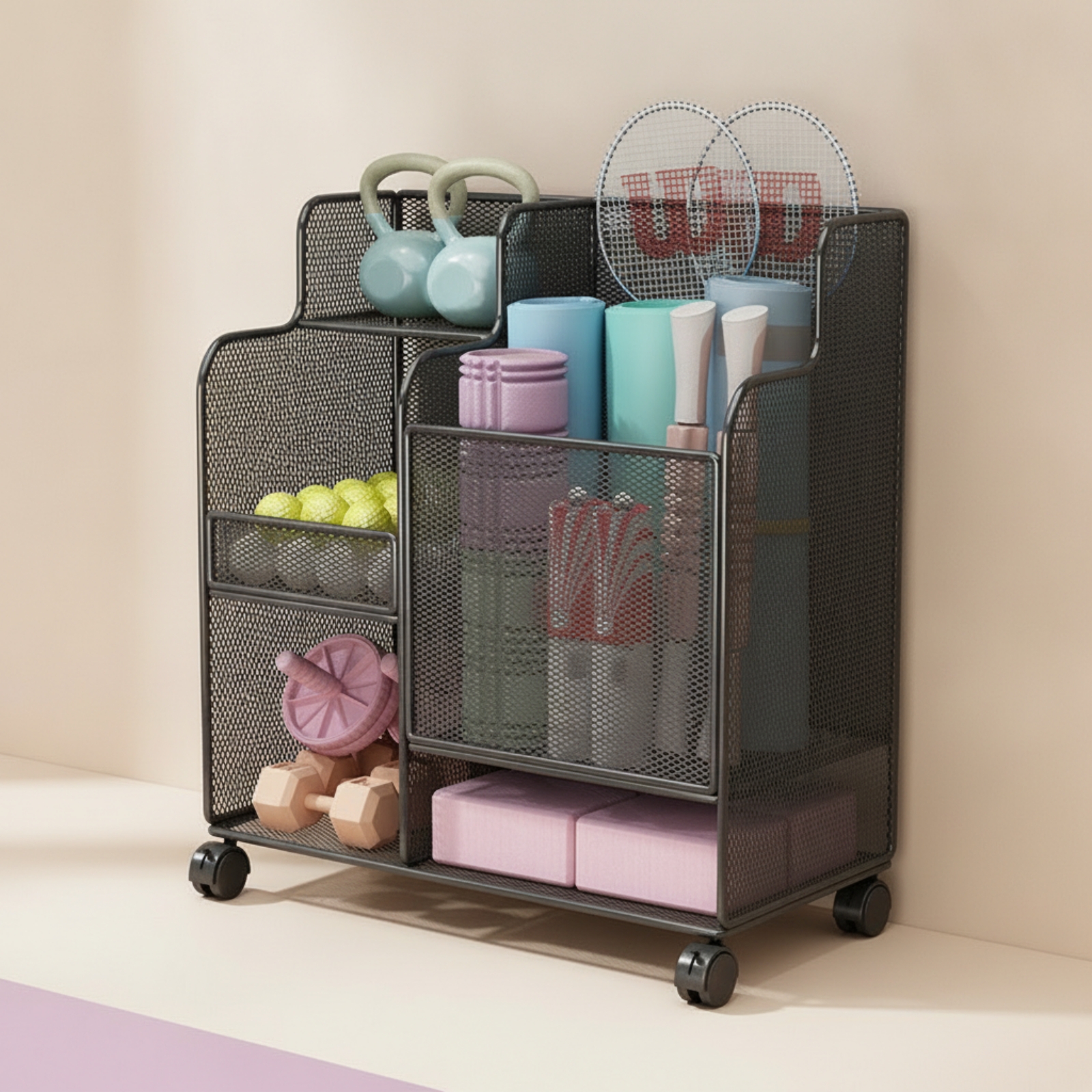 อุปกรณ์จัดเก็บอุปกรณ์กีฬาพร้อม - Sports Equipment Rack บทวิจารณ์และราคา
