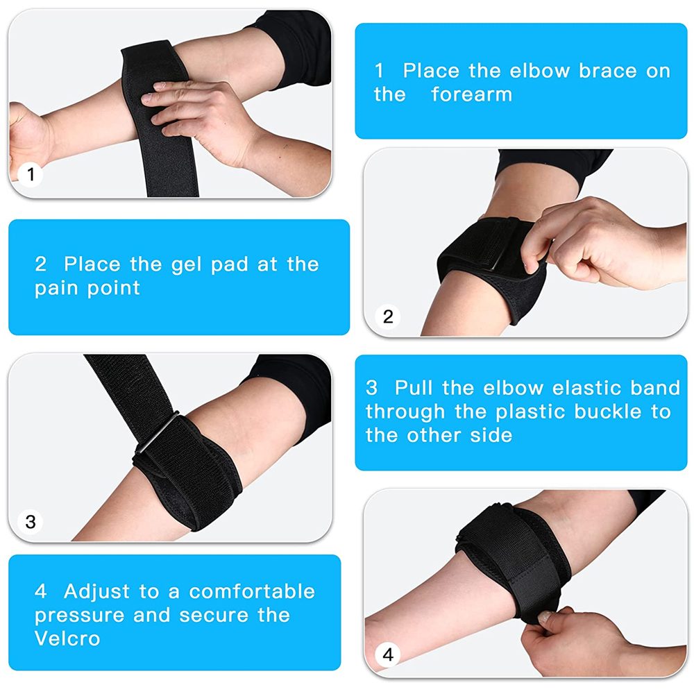 1 ชิ้นปรับสายรัดข้อศอกการบีบอั - Tennis Elbow Brace บทวิจารณ์และราคา