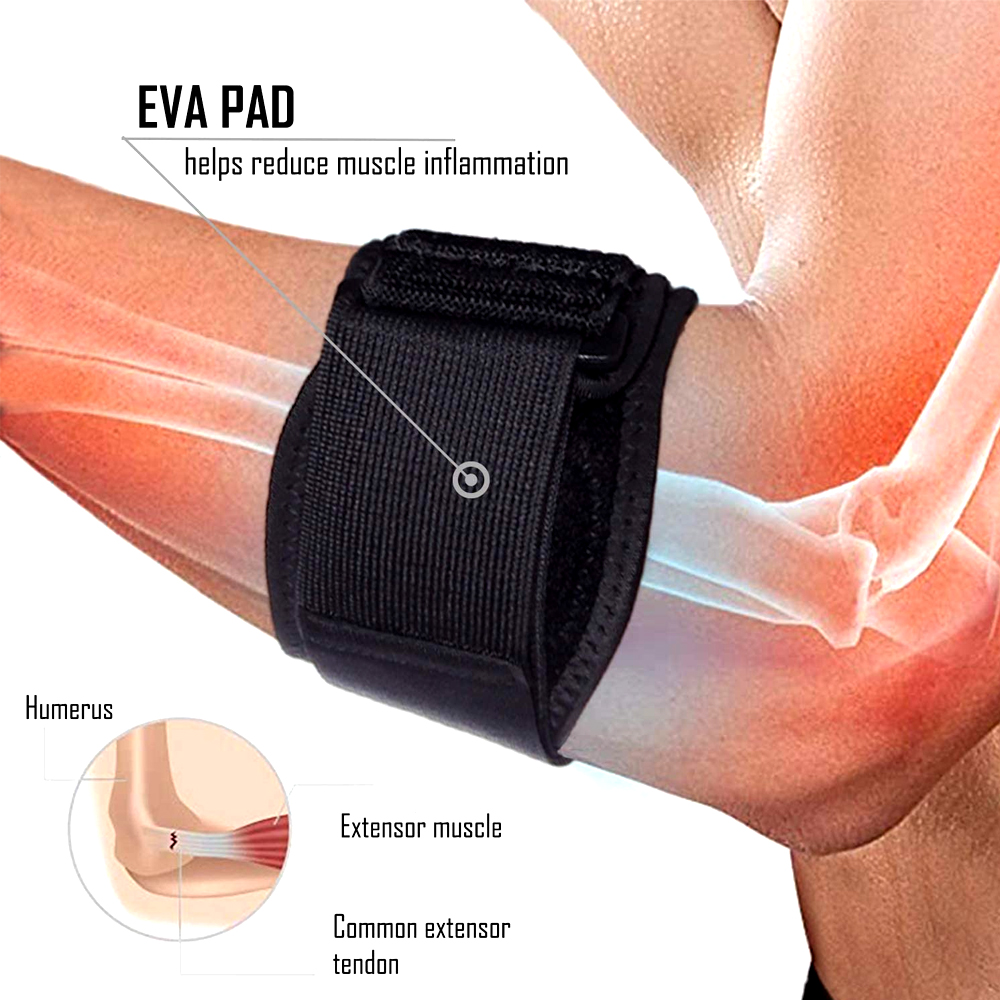 1 ชิ้นปรับสายรัดข้อศอกการบีบอั - Tennis Elbow Brace บทวิจารณ์และราคา