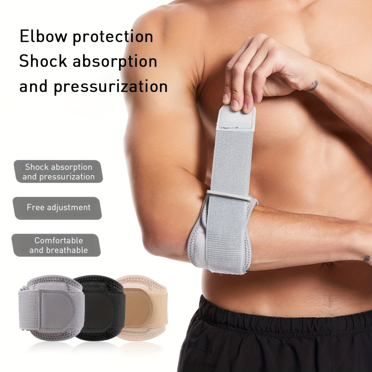อุปกรณ์พยุงข้อศอกแบบระบายอากาศ - Tennis Elbow Brace บทวิจารณ์และราคา