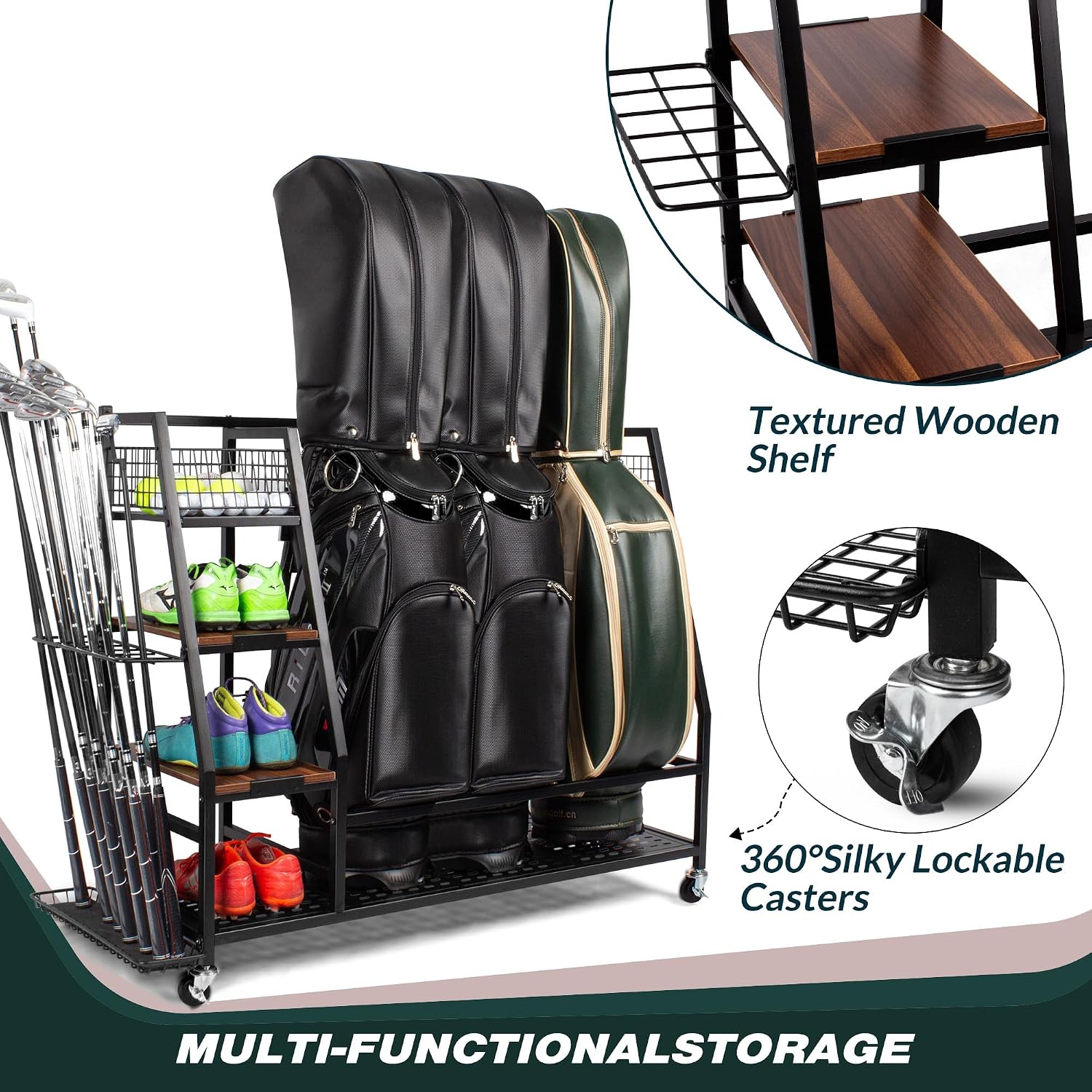 ที่เก็บอุปกรณ์กอล์ฟแบบหนักสำหร - Sports Equipment Bag With Wheels บทวิจารณ์และราคา