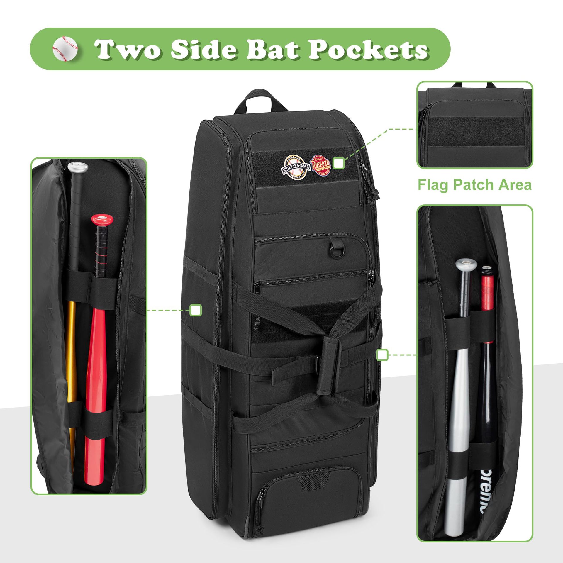 กระเป๋าเบสบอลยุทธวิธี ความจุขน - Sports Equipment Bag With Wheels บทวิจารณ์และราคา