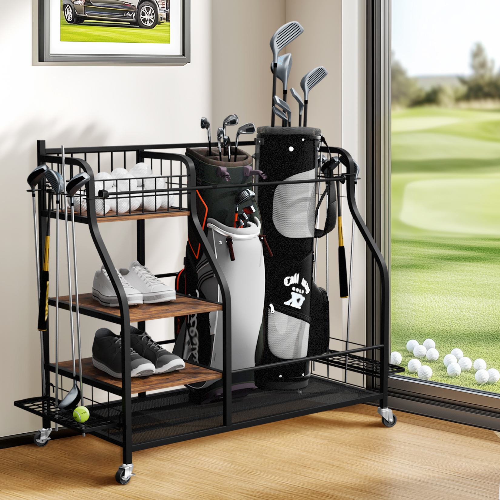ชั้นวางอุปกรณ์กีฬาอเนกประสงค์แ - Sports Equipment Bag With Wheels บทวิจารณ์และราคา