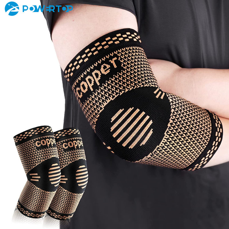 1PC ทองแดงข้อศอกการบีบอัดแขน,ข - Tennis Elbow Brace บทวิจารณ์และราคา