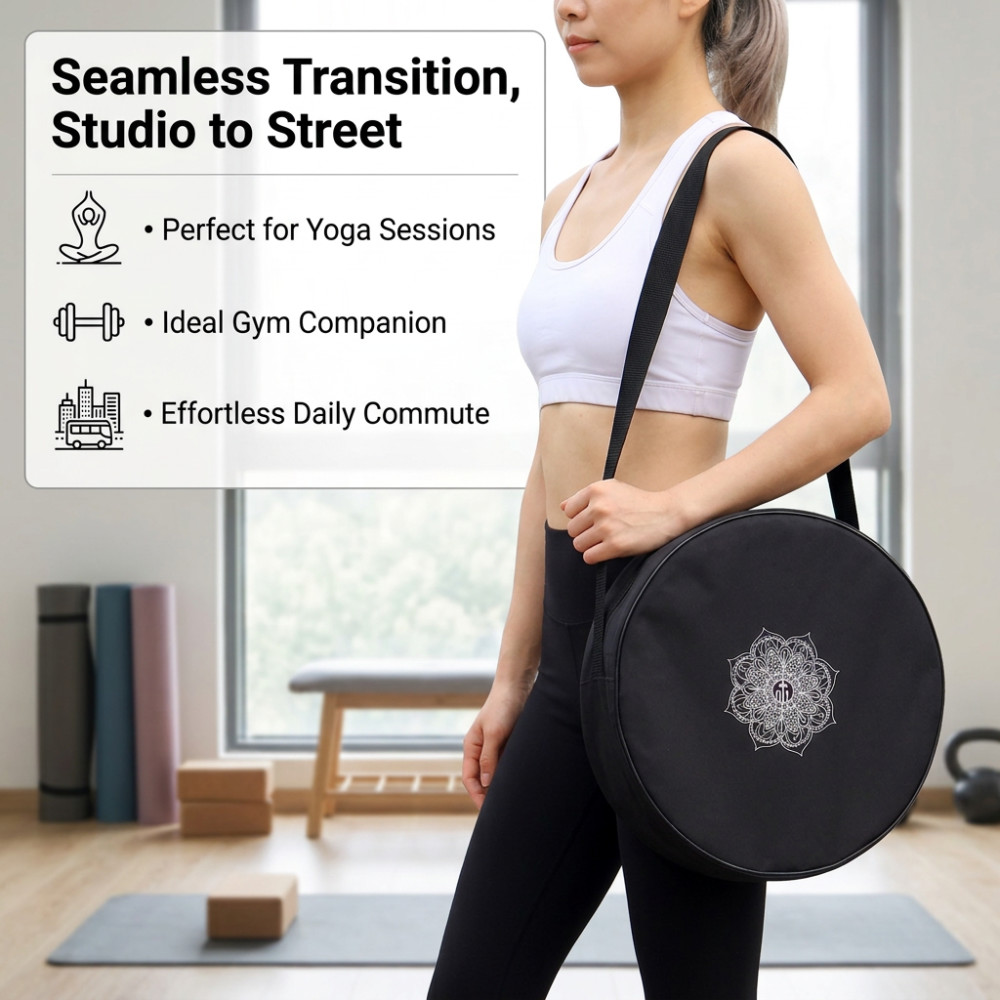 กระเป๋าใส่ล้อโยคะ ไนลอน สีดำ ล - Sports Equipment Bag With Wheels บทวิจารณ์และราคา